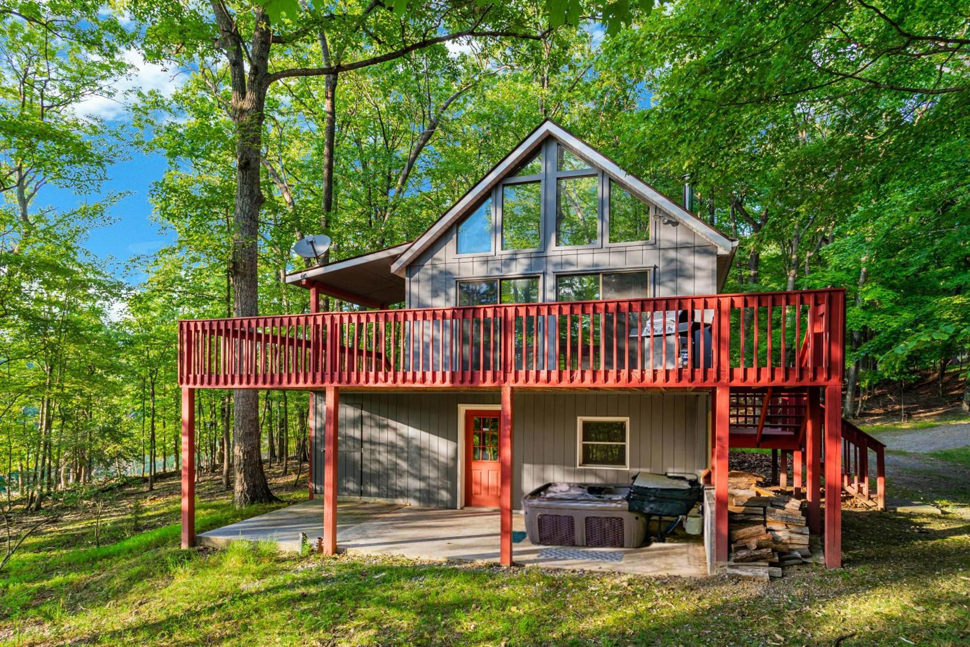 Hot Tub, Large Deck, Wifi, Fire Pit At Chalet Cabin Morton Grove 外观 照片