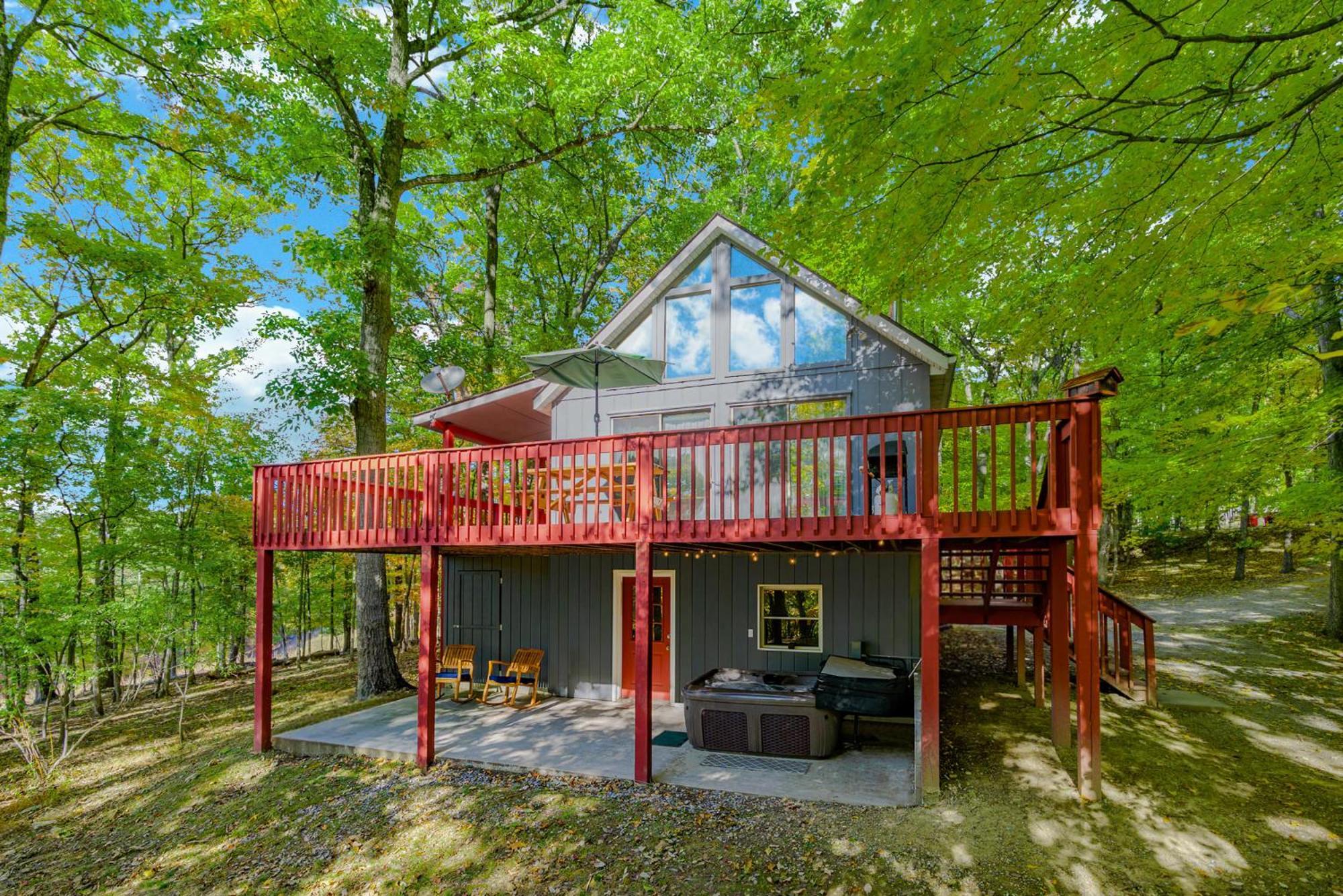 Hot Tub, Large Deck, Wifi, Fire Pit At Chalet Cabin Morton Grove 外观 照片